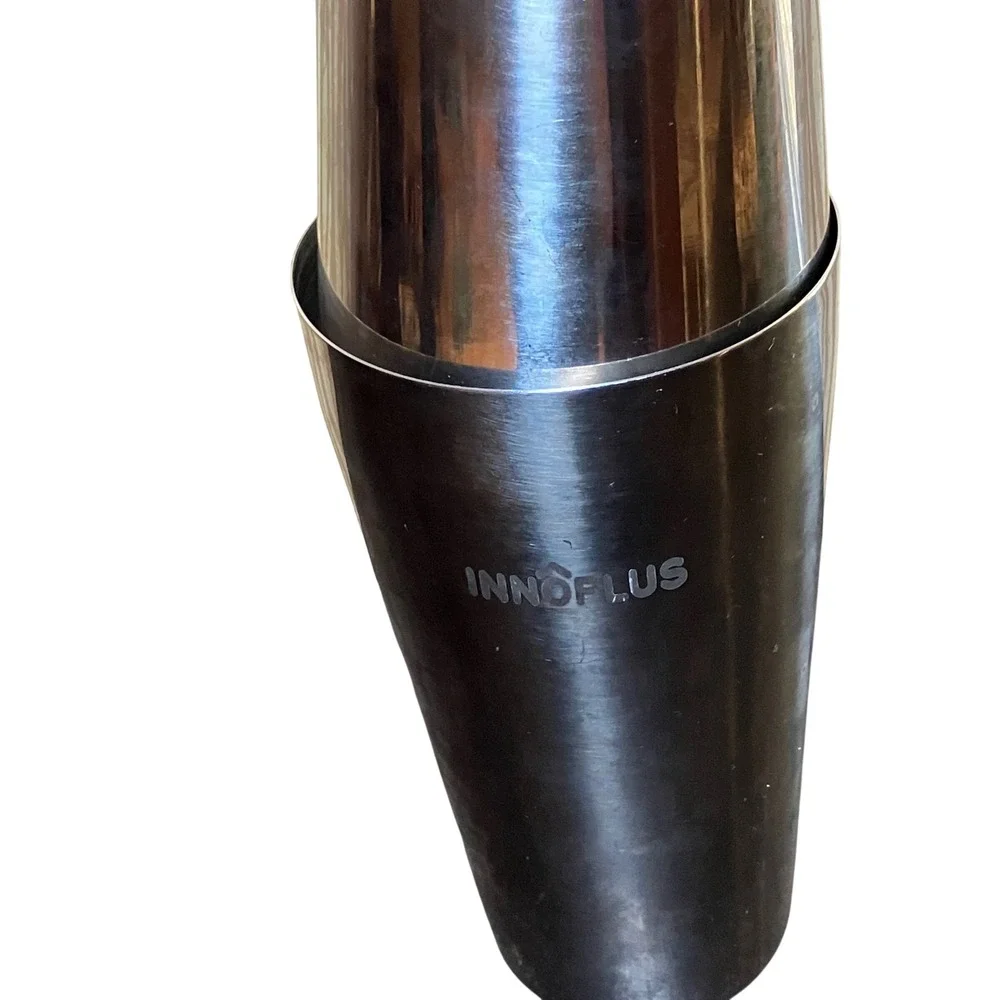 Innoflus Boston Cocktail Shaker Set Silver Stainless Steel 4pc Good Condition